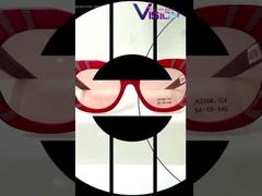 AS104 方形目形アセテートフレーム 女性用太陽眼鏡 100% UV保護