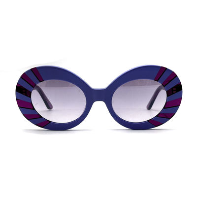 良い値段 AS102 女性用 円形アセテートフレーム ソーラーグラス 100% UV保護 オンライン